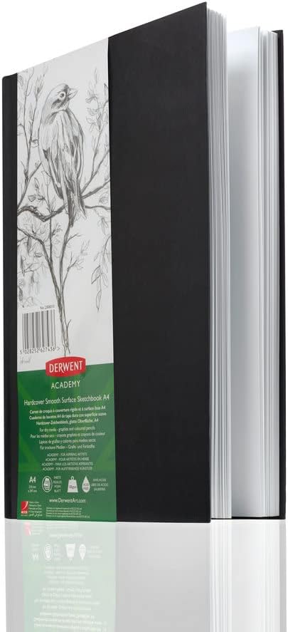 Derwent A4 sketchbook with smooth 128-page surface