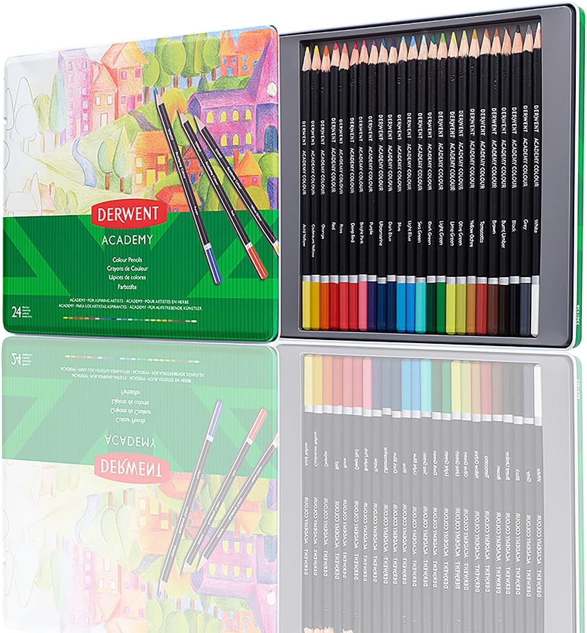 Derwent Academy colouring pencils 24 tin