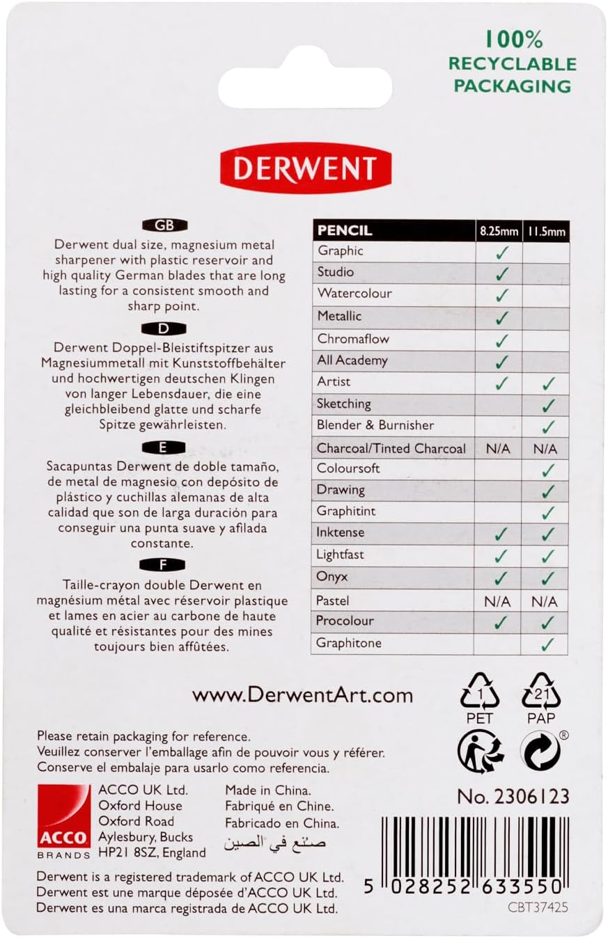 Portable Derwent sharpener in black