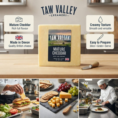 British mature cheddar cheese from Devon