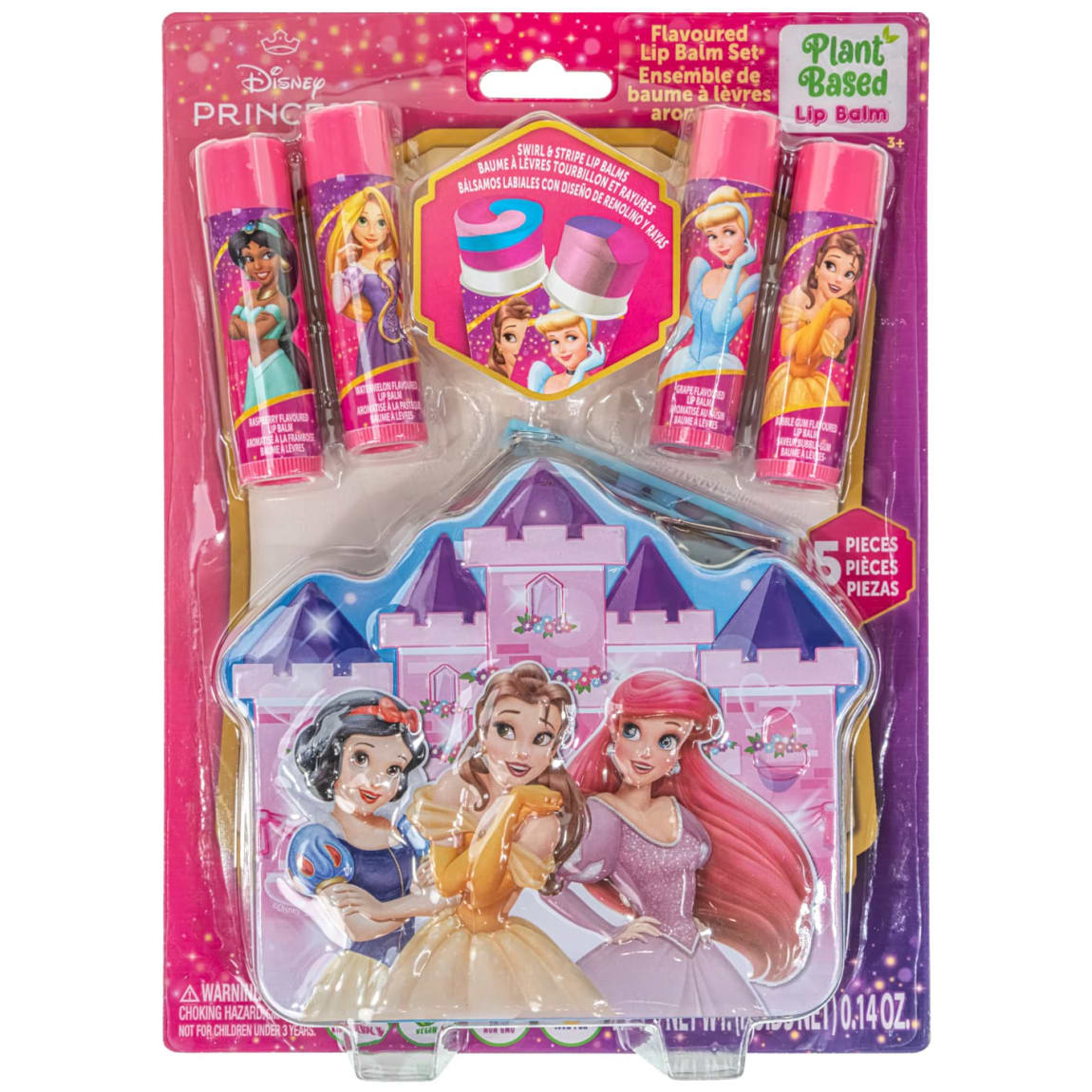 Disney Princess Lip Balm Set with Tin 5 Piece
