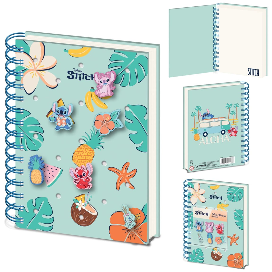 Disney Stitch Charm Notebook