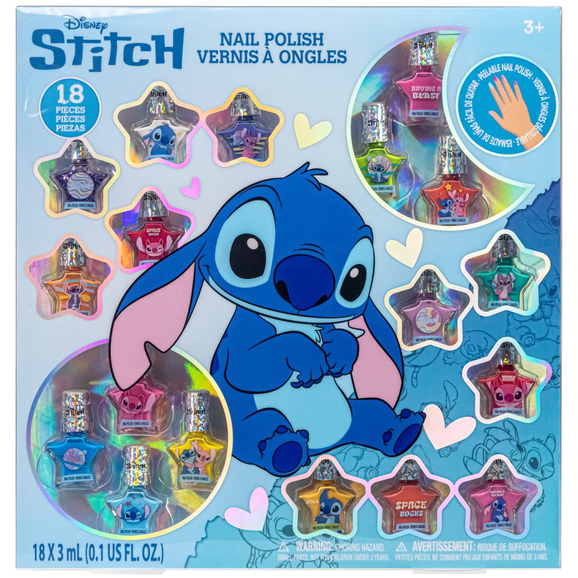 Disney Stitch Nail Polish Set 18pcs vibrant colourful shades