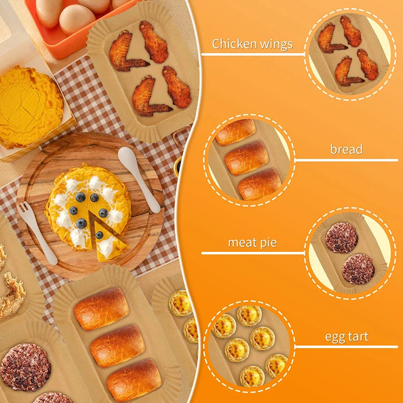 Grease-proof air fryer parchment paper