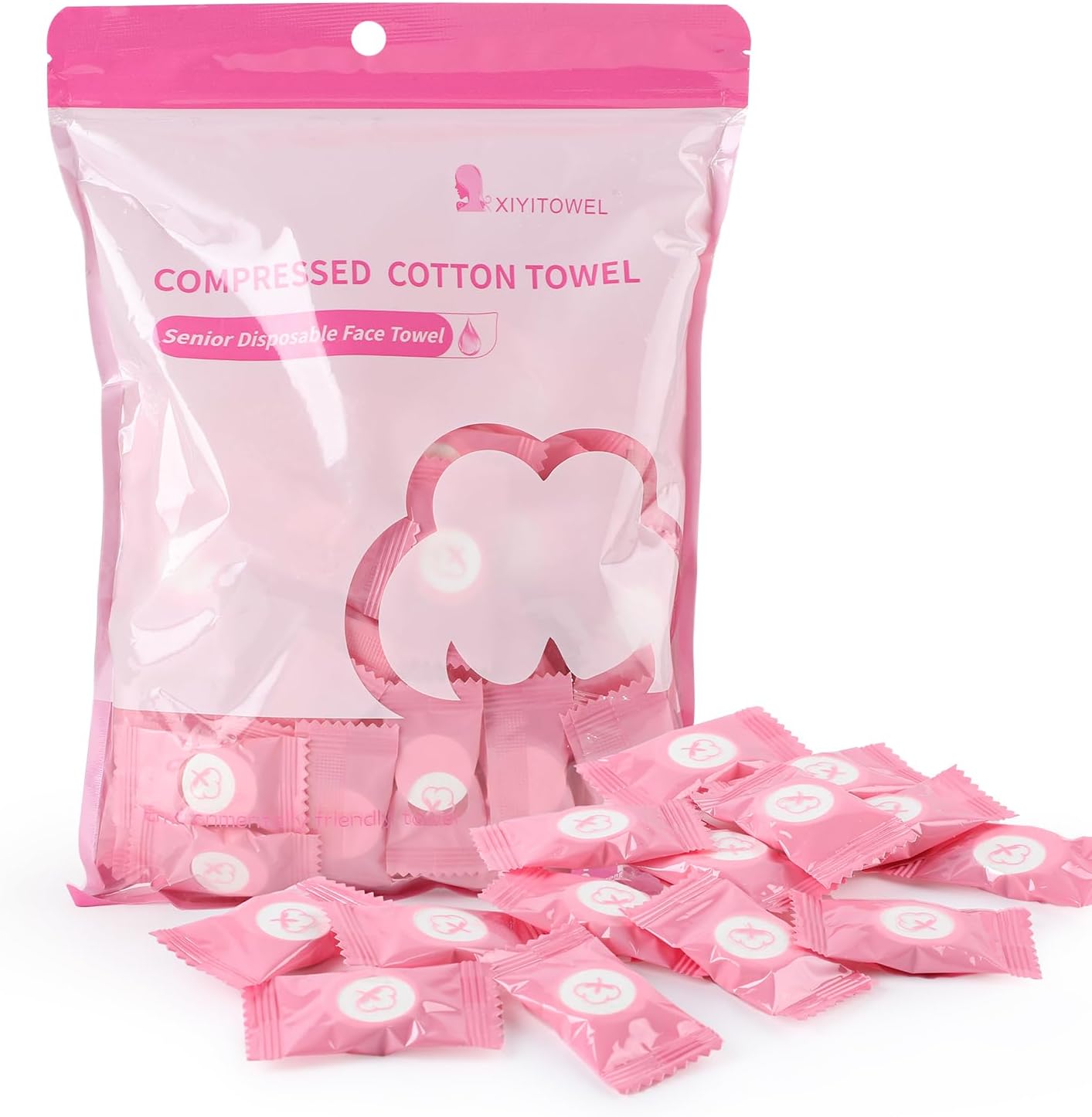 100pcs disposable compressed cotton face cloths