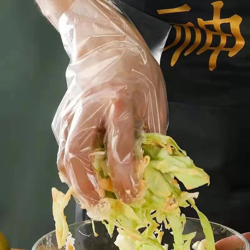 100 pack disposable PE gloves for everyday use