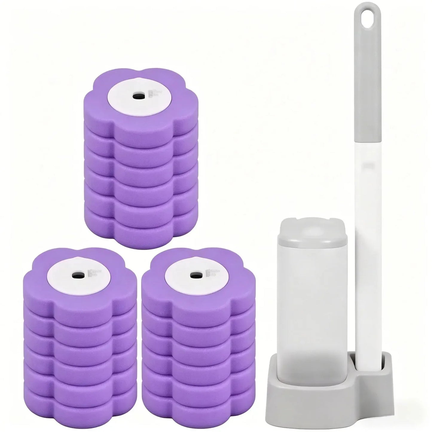 Disposable brush for toilet bowl cleaning