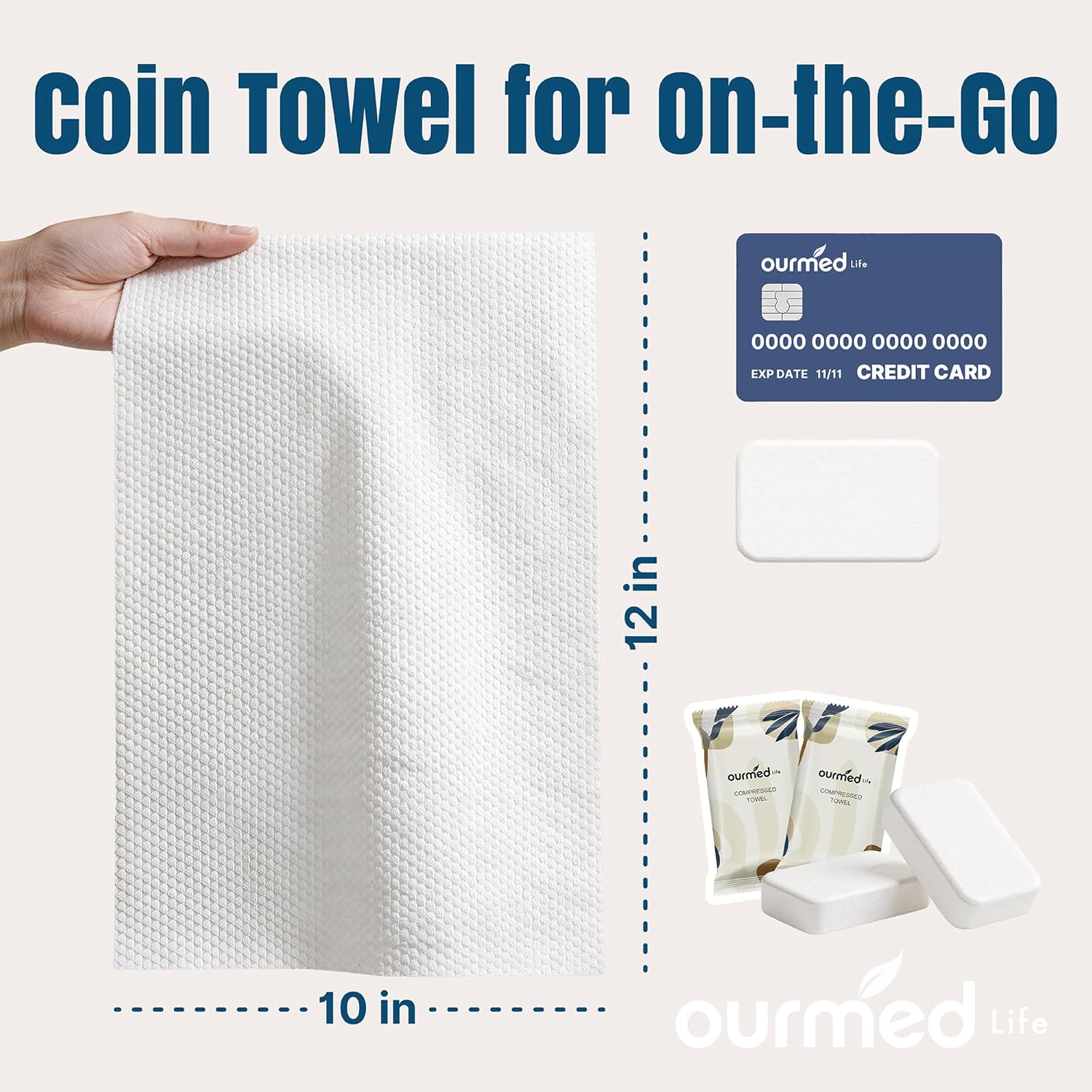 Individually wrapped disposable washcloths for travel