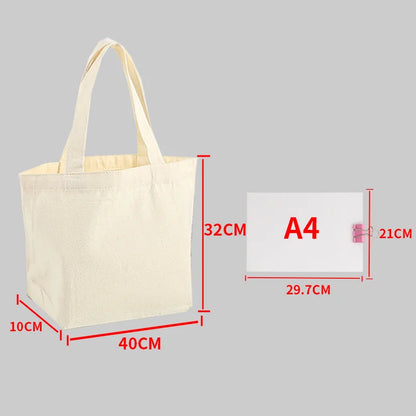 Large cotton canvas shopping bag