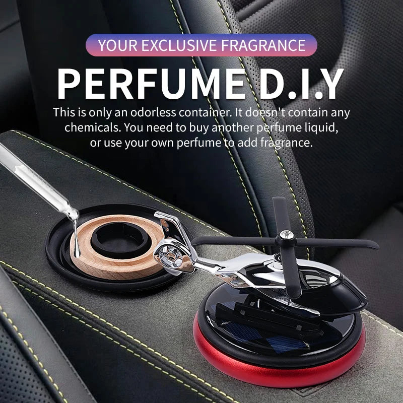 DIY fragrance car air freshener with rotating design
