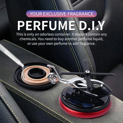 DIY fragrance car air freshener with rotating design