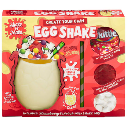 Create Your Own Easter Egg Shake 126g with chocolate, milkshake mix, marshmallows, syrup, and candies