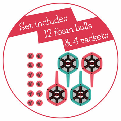 Complete Dodgi set with 4 launchers and 12 balls
