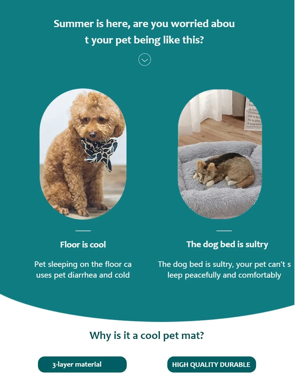 Cooling mat for dog crates and kennels