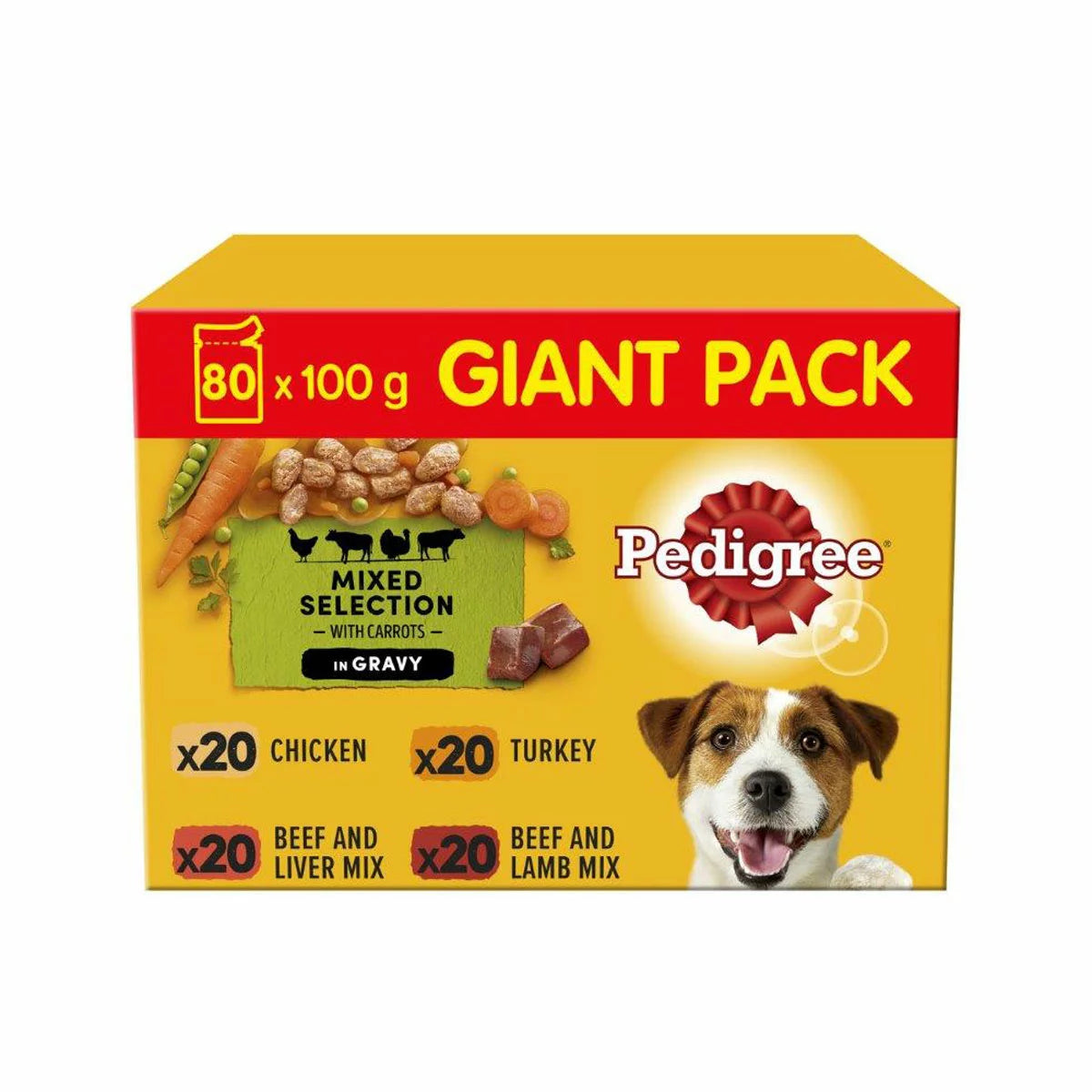 Beef lamb chicken and turkey dog food selection