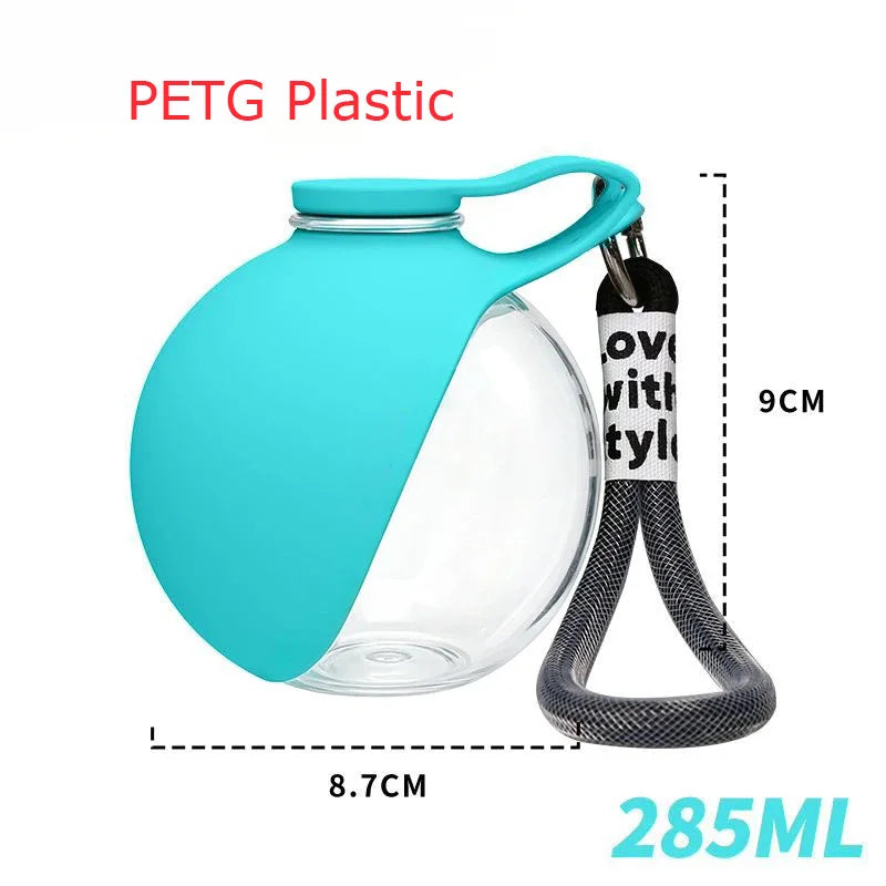 Small breed dog travel water bottle for outdoor use