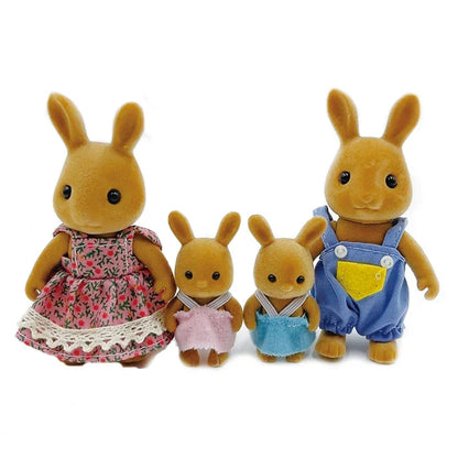 Imaginative role play toy set with family figures
