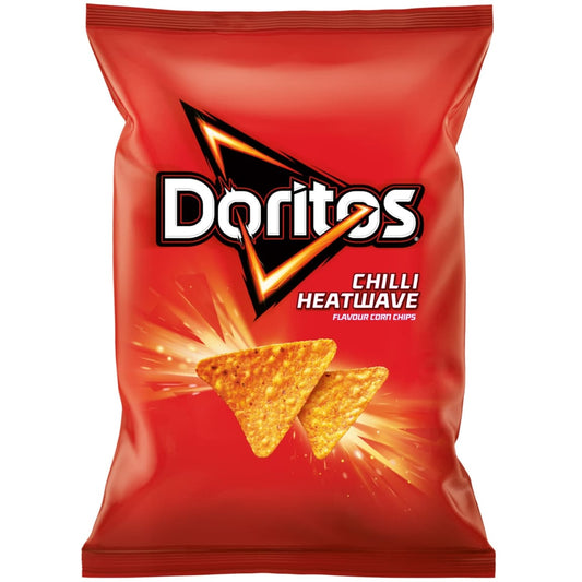Doritos Chilli Heatwave 180g bag of tortilla chips