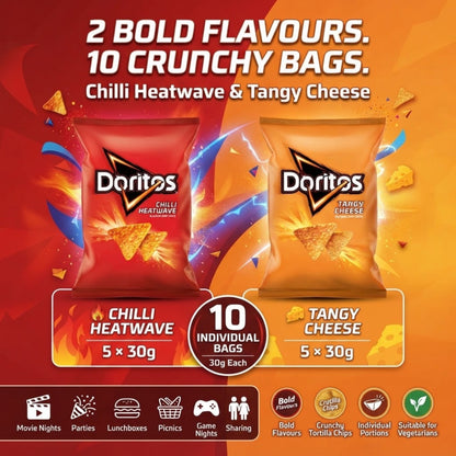 Doritos Chilli Heatwave and Tangy Cheese 10 Pack