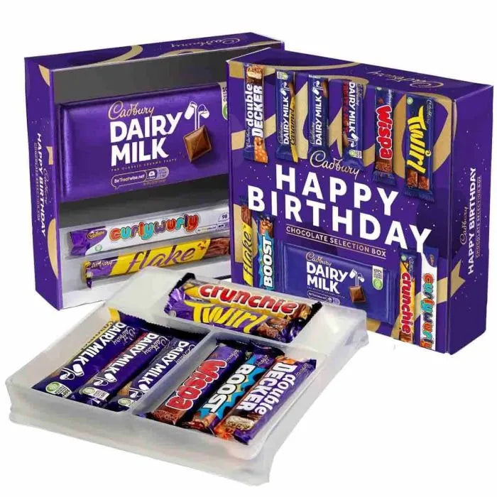 Double deck Cadbury box designed for birthdays