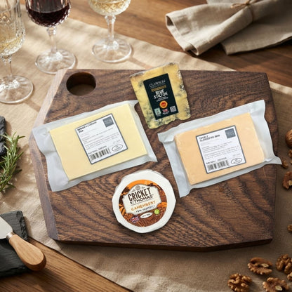 Double Gloucester and cheddar cheese selection