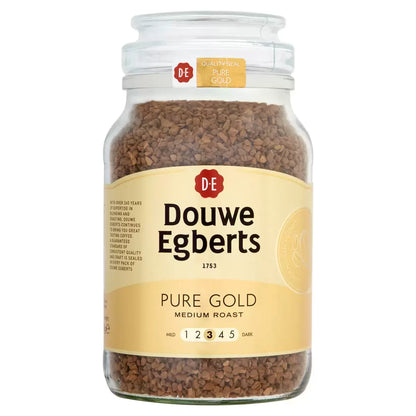 Douwe Egberts Pure Gold Instant Coffee Granules 400g jar, medium roast