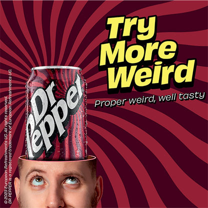 Dr Pepper 24 cans bold flavour carbonated drink for a refreshing taste