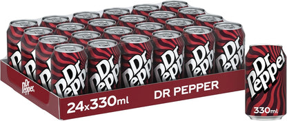 Dr Pepper 24 x 330ml soft drinks multipack great for bulk purchase deals