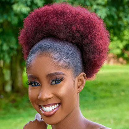 Everyday wear afro puff drawstring ponytail