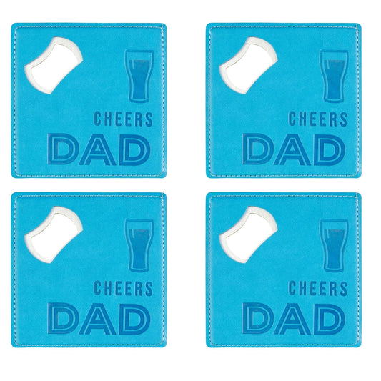 Bottle opener and coaster gift set for Father’s Day