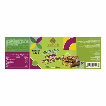 Dubai chocolate inspired pistachio dessert spread