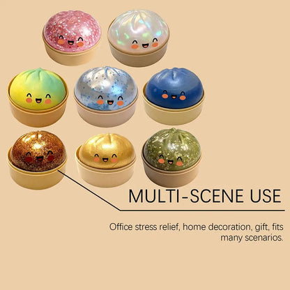 Cute dumpling toy PP base TPR bun material detail