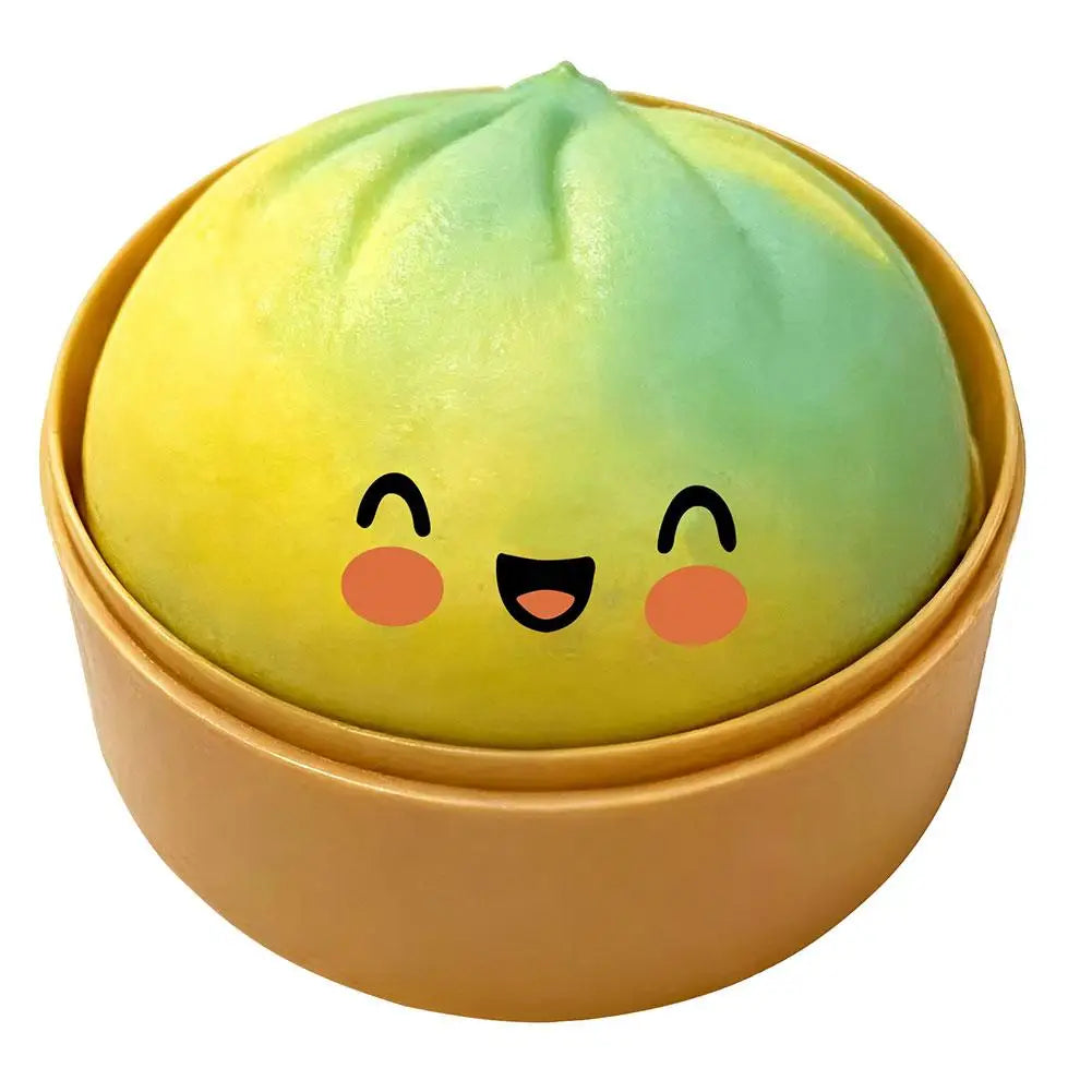 Cute dumpling bun toy squeeze stretch satisfying sensory