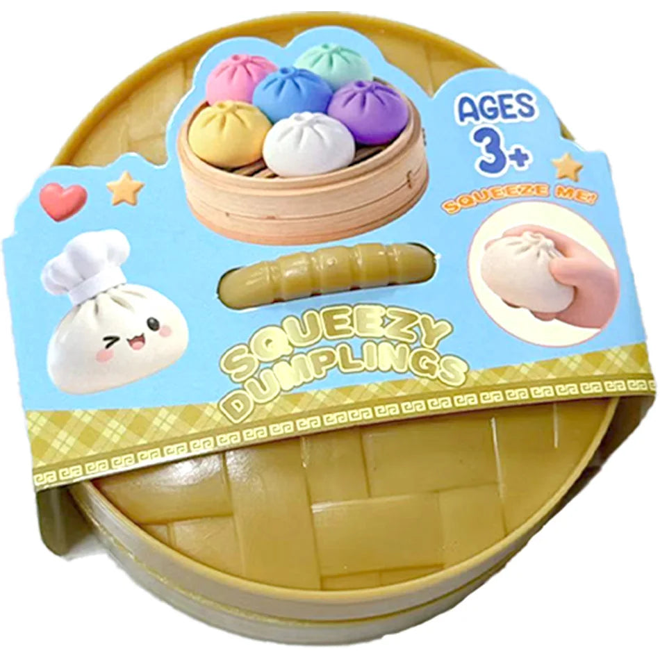 Giant dumpling toy random 3pcs assorted pack stress relief