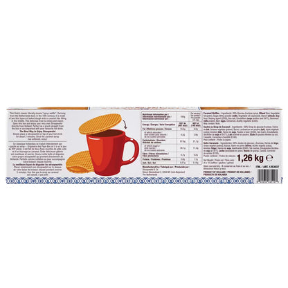 Traditional syrup filled waffle biscuits from Netherlands