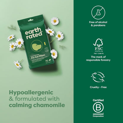 Soft cleaning pads for pet eyes – Earth Rated fragrance-free wipes