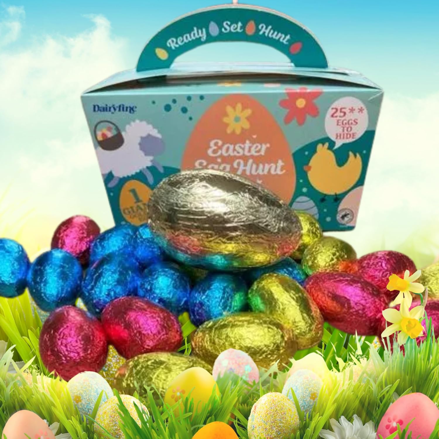 Easter egg hunt snacks box perfect for children’s parties