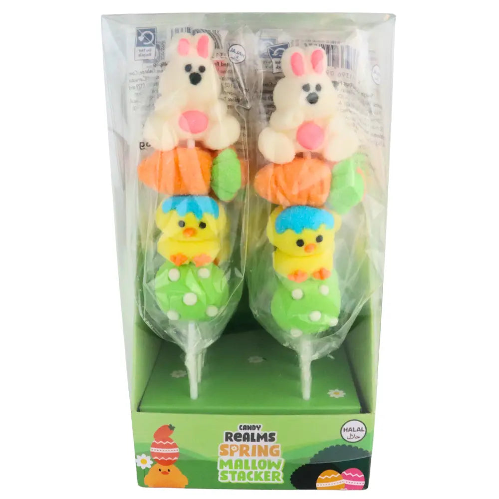 Sugar coated fruit flavoured marshmallow lollipop
