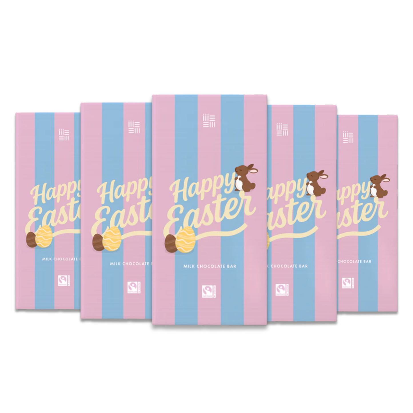 Creamy milk chocolate in festive Easter wrapper