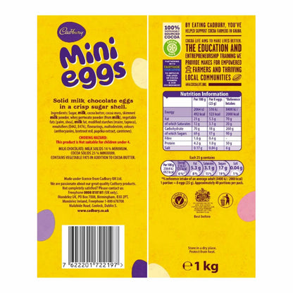 Milk chocolate mini eggs in crisp sugar shells