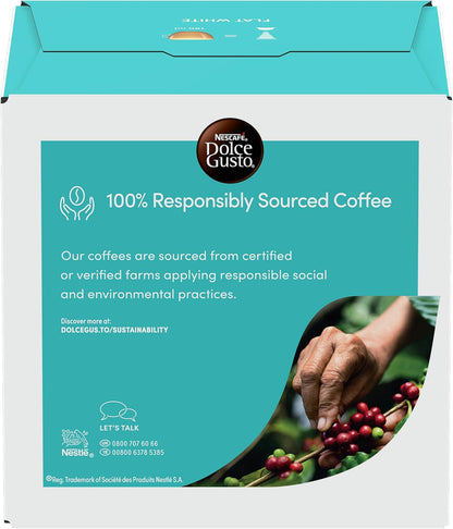  Easy-brew capsules for creamy flat white coffee