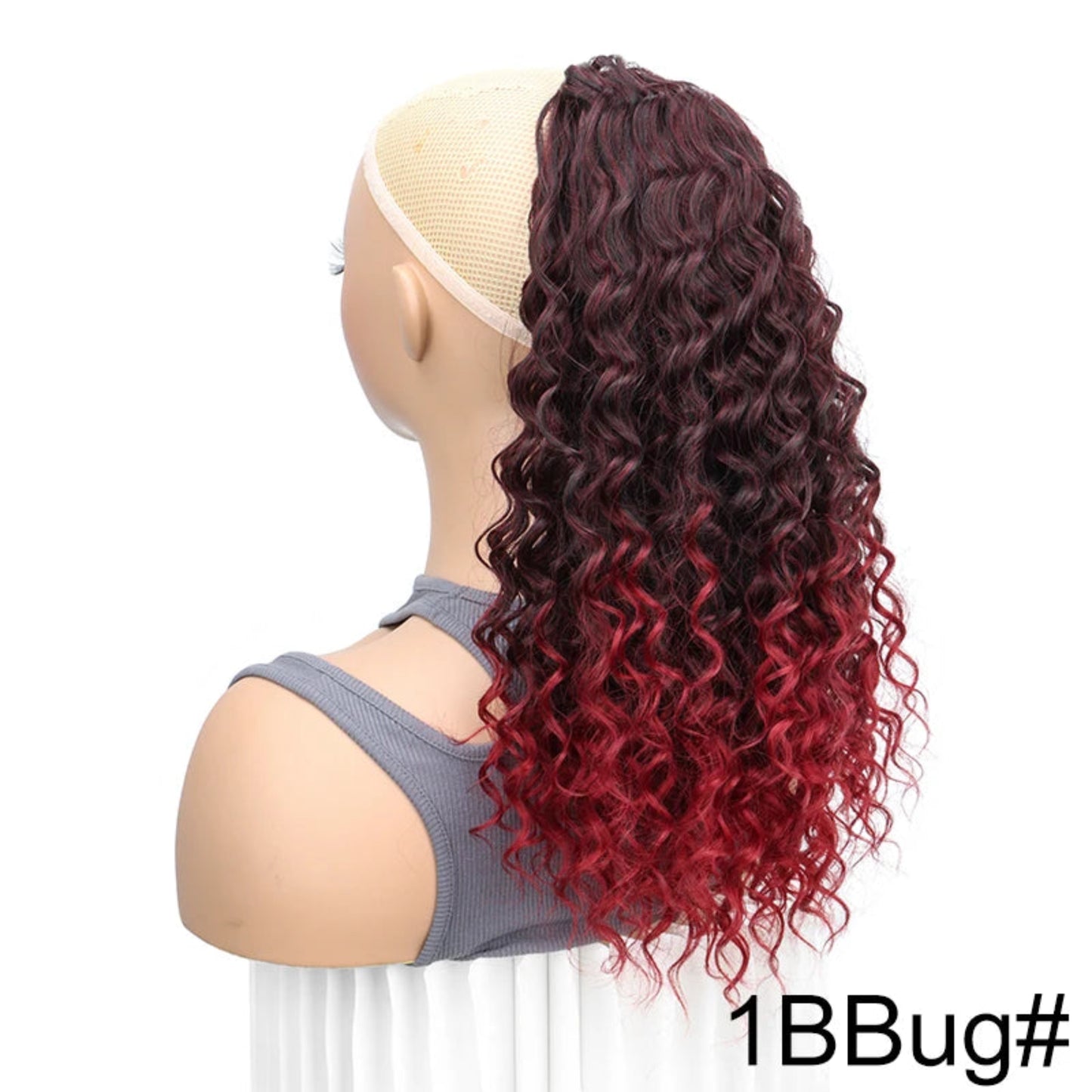 Voluminous curly clip in ponytail extension