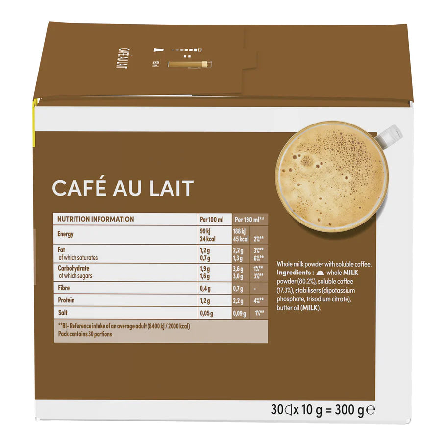 Smooth and bold café au lait flavour