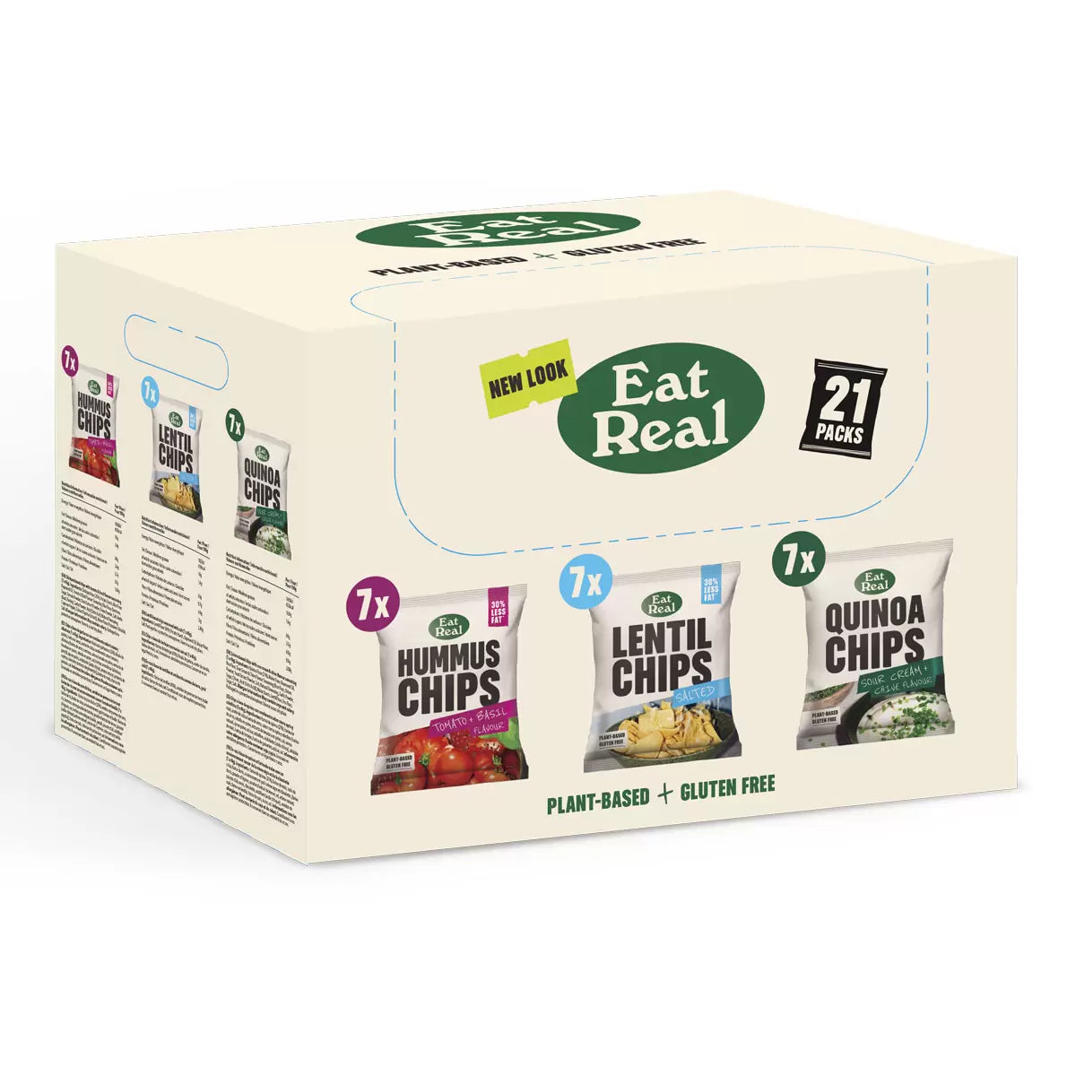 Eat Real Variety Box 21 Pack with chickpea and quinoa chips
