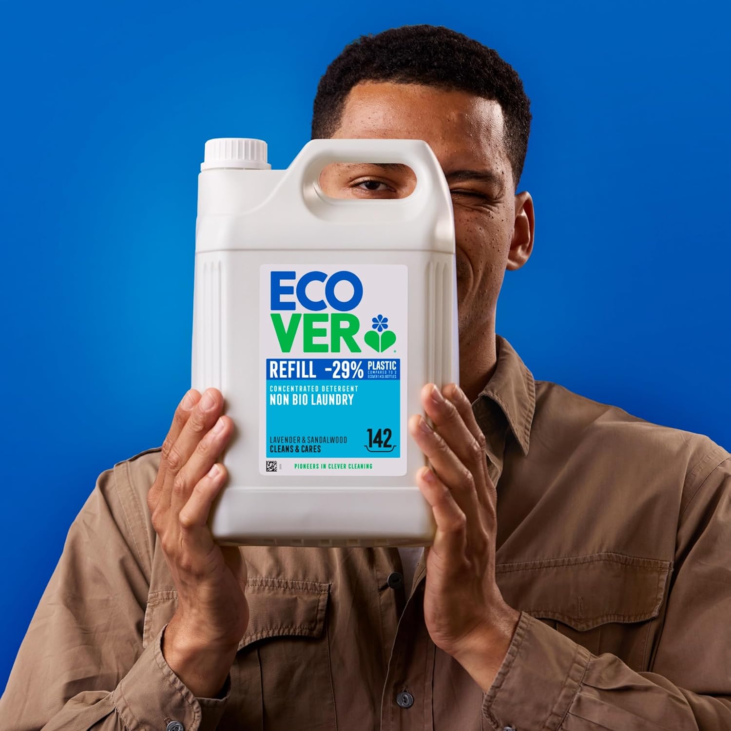 Ecover Bio Laundry Detergent Refill – Effective at removing tough stains while being gentle on skin, with added benefits of essential oils like Honeysuckle & Jasmine