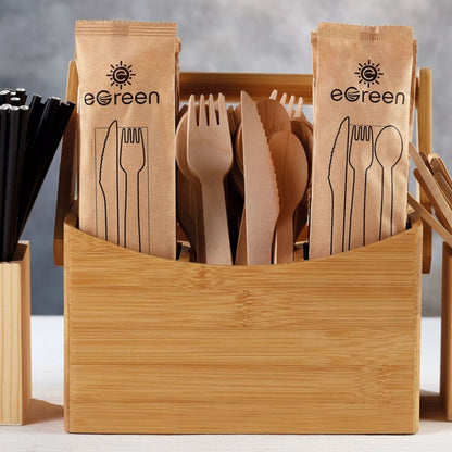 Bulk pack of 250 eGreen disposable cutlery kits