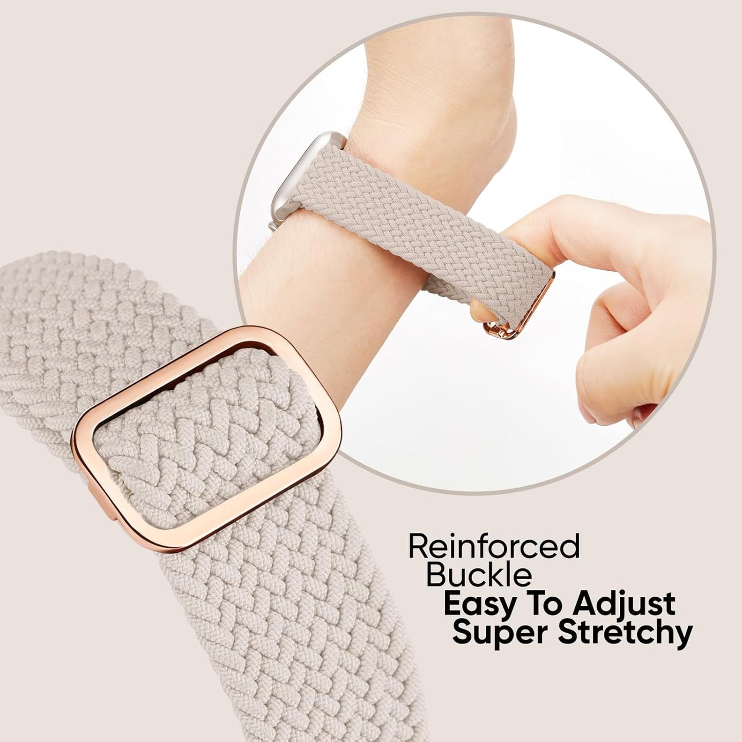5 Pack Braided Apple Watch Stretch Loop Bands