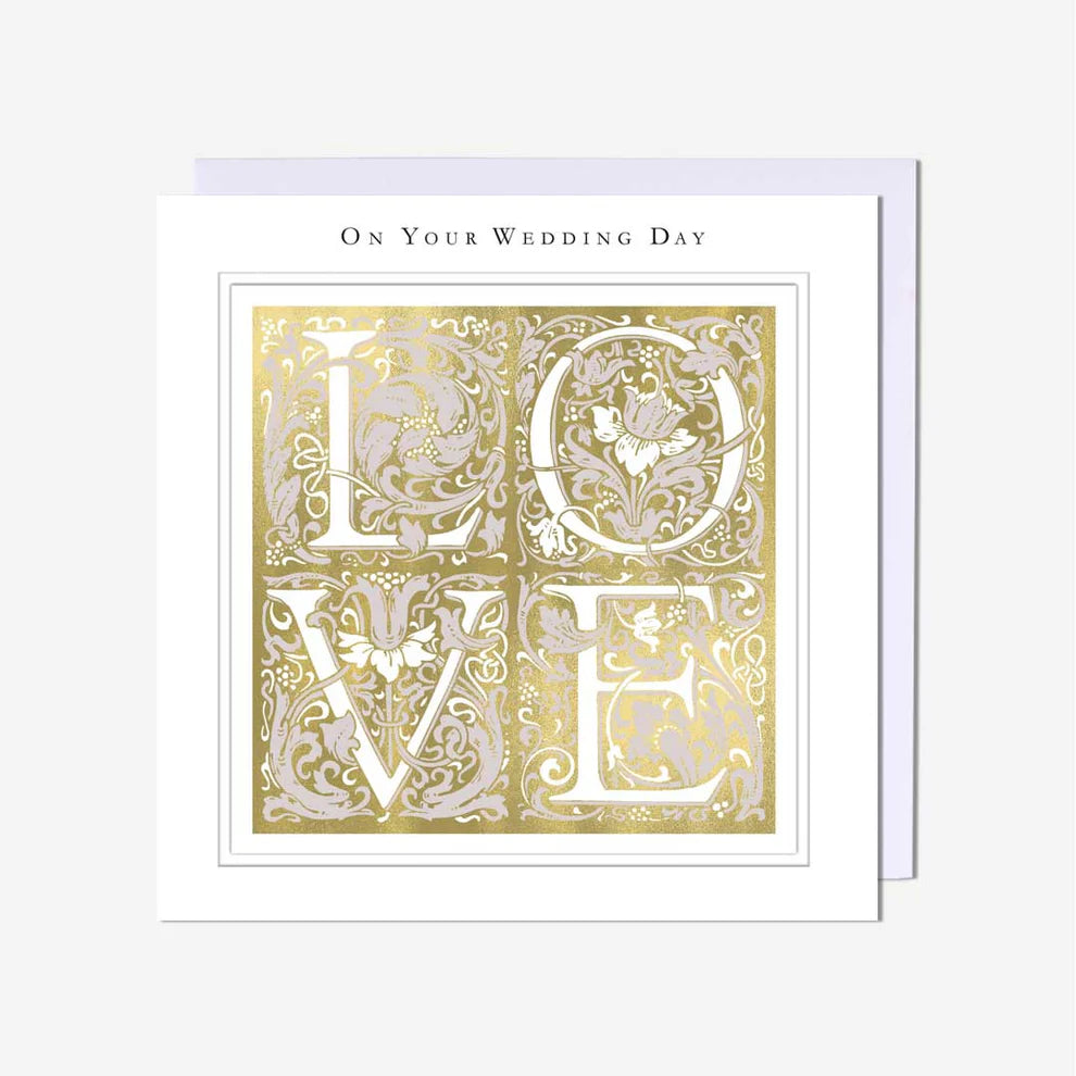 Elegant wedding card with a modern design, perfect for sending heartfelt congratulations on the big day, available among greeting cards near me and wedding celebration cards.