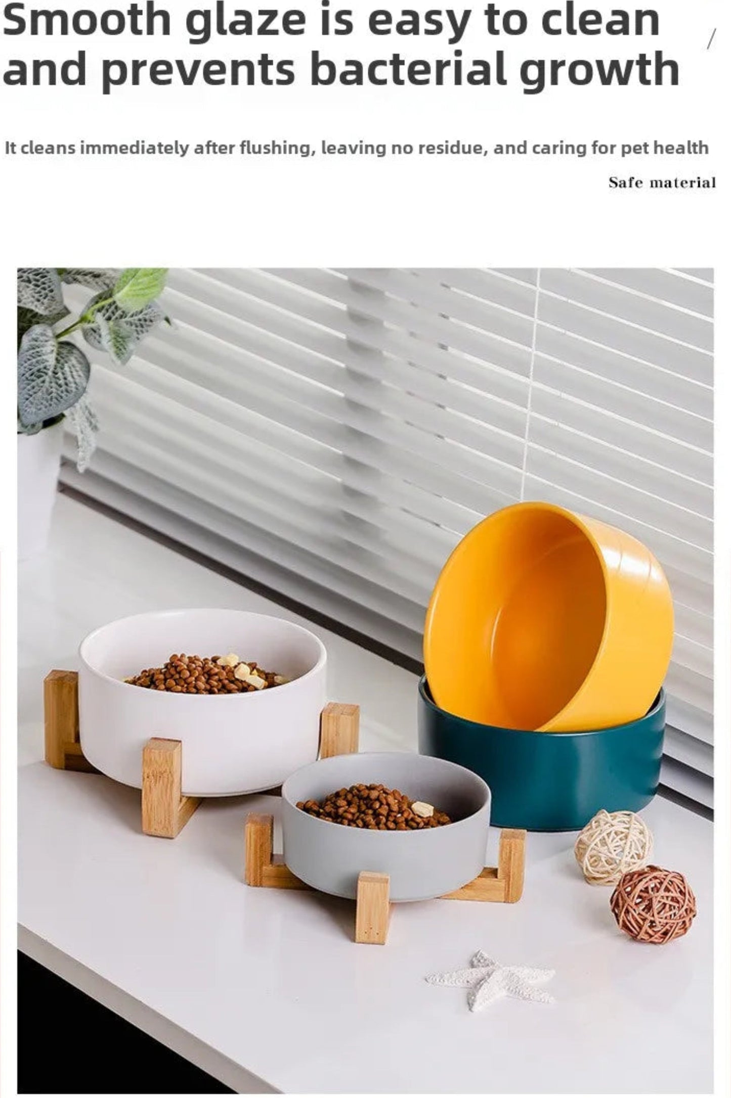 Ceramic pet bowl 400ml 13cm capacity dog feeding bowl