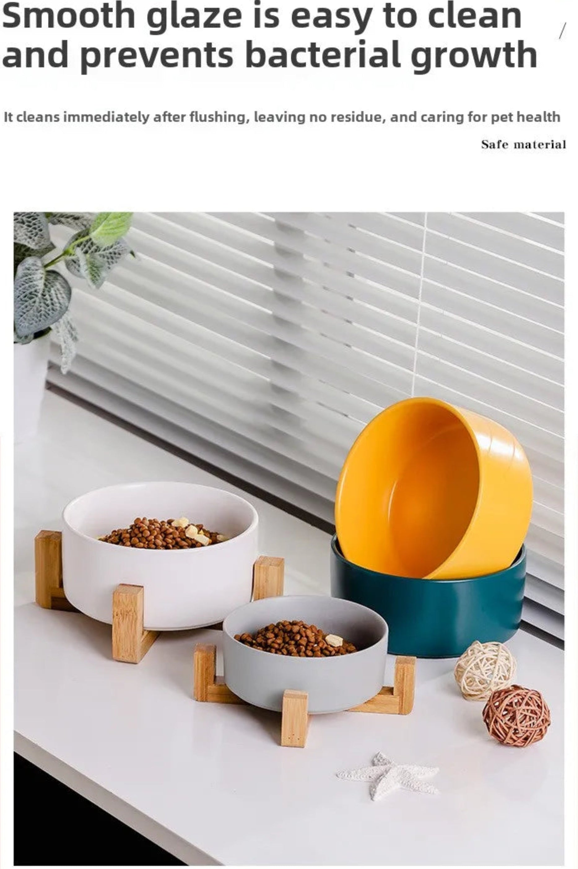 Ceramic pet bowl 400ml 13cm capacity dog feeding bowl